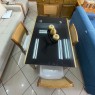 Conjunto de Mesa Extensível 1,00-1,50m Paris Vidro Preto com 4 Cadeiras Sílvia