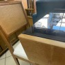 Conjunto de Mesa Extensível 1,00-1,50m Paris Vidro Preto com 4 Cadeiras Sílvia