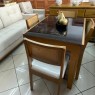 Conjunto de Mesa Extensível 1,00-1,50m Paris Vidro Preto com 4 Cadeiras Sílvia