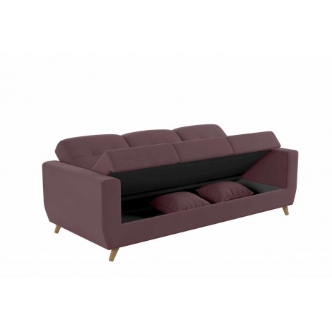 Sofa Cama com Bau 3 Lugares Paloma
