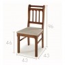 Conjunto de Mesa Verão Quadrada 0,80m Tampo de Madeira com 4 Cadeiras Ripadas Mel