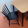 Conjunto de Mesa em Madeira Brisamar 1,10m com 4 Cadeiras Laca Preta/Mel