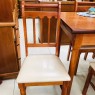 Conjunto de Mesa Verão Quadrada 0,80m Tampo de Madeira com 4 Cadeiras Ripadas Mel