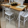 Conjunto de Mesa em Madeira Brisamar 1,10m com 4 Cadeiras Laca Branca/Mel