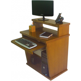 Escrivaninha Madeira Libra com Suporte 0,74m com Rod&iacute;zios