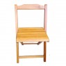 Conjunto de Mesa em Madeira Quadrada Dobrável Prática 0,90m com 4 Cadeiras Dobráveis Mel