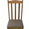 Conjunto de Mesa Viena 1,20m Tampo de Madeira com 4 Cadeiras Tecidos Diversos Imbuia Clara