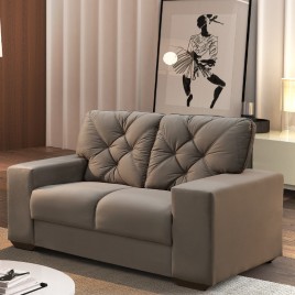 Sof&aacute; 2 Lugares Avulso Rony 175 Veludo Grafite