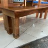 Conjunto de Mesa Madeira 1,54m Azulejo com 2 Bancos