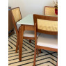 Conjunto de Mesa Premium 1,80m Tampo Laca Branca Vidro Branco com 6 Cadeiras Tela