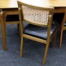 Conjunto de Mesa Premium Tampo Madeira 1,80m com 6 Cadeiras Palhinha