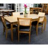 Conjunto de Mesa Premium Tampo Madeira 1,80m com 6 Cadeiras Palhinha