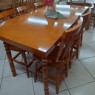 Conjunto de Mesa Madeira 1,60m com 6 Cadeiras Corupixá Mel