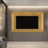 Bancada com Painel Led Tampo Arredondado 2,18m MDF Diana Cor Cedro