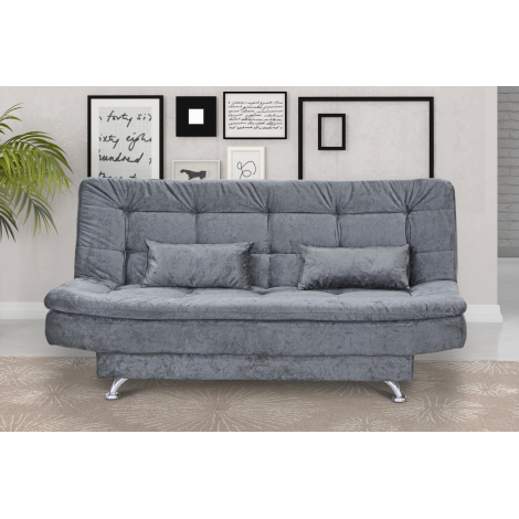 Sofá-Cama Salomé Suede Marrom/Cinza/Bege/Azul
