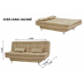 Sofá-Cama Salomé Suede Marrom/Cinza/Bege/Azul