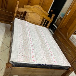 Cama Casal Madeira 1,40m Andressa Imbuia Brilho