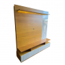 Home Teather TV 75 Polegadas 2 Gavetas Los Angeles 1,80m Cinamomo/Off White