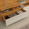 Home Teather TV 75 Polegadas 2 Gavetas Los Angeles 1,80m Cinamomo/Off White