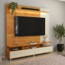 Home Teather TV 75 Polegadas 2 Gavetas Los Angeles 1,80m Cinamomo/Off White
