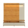 Home Teather TV 75 Polegadas 2 Gavetas Los Angeles 1,80m Cinamomo/Off White