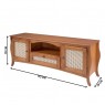 Rack Madeira 2 Portas 1 Gaveta Ratan 1,73m Alemanha Imbuia