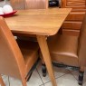 Conjunto de Mesa 1,80x0,90m Elegance Tampo Madeira com 6 Cadeiras Ana Corino Caramelo