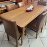 Conjunto de Mesa 1,80x0,90m Elegance Tampo Madeira com 6 Cadeiras Ana Corino Caramelo