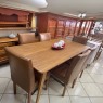 Conjunto de Mesa 1,80x0,90m Elegance Tampo Madeira com 6 Cadeiras Ana Corino Caramelo