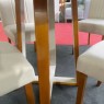 Conjunto de Mesa Redonda 1,20m vidro off white Atlanta com 4 cadeiras Madri Linho bege