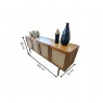 Buffet Madeira 4 Portas Palhinha Natural 2,00m Vancouver Castanho