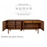 Buffet Madeira 4 Portas Palhinha Natural 2,00m Vancouver Castanho