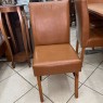 Conjunto de Mesa Quadrada 0,90x0,90m vidro off white com 4 Cadeiras Corino Elegance Mel