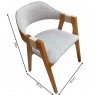 Poltrona Decorativa Braço com Corda Bélgica Bouclé Bege
