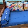 Kit Almofadas Cor Aquarela/Azul para Bicama-Sofá