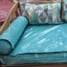 Kit Almofadas Cor Azul Turquesa para Bicama-Sofá