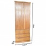 Armário Camiseiro larg. 1,00m 2 portas de abrir 