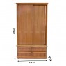 Armário Boleado larg. 1,20m 2 portas de correr