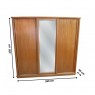 Guarda-Roupa Casal Madeira Com espelho 2,60m 3 Portas Correr 9 Gavetas Brisamar