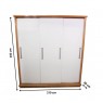 Guarda-Roupa Casal Madeira 2,10m 3 portas de correr Branca Stilo