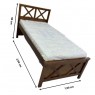 Cama de Solteiro de Madeira 0,90m Stilo Imbuia