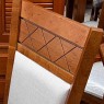 Conjunto de Mesa Esther Extensível 1,40-1,95m Tampo de Vidro Off White com 6 Cadeiras Lia Freijó