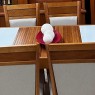 Conjunto de Mesa Esther Extensível 1,40-1,95m Tampo de Vidro Off White com 6 Cadeiras Lia Freijó