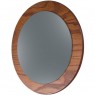 Moldura de Espelho Redondo Decorativo de Madeira 0,55m Fusion Imbuia