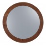 Moldura de Espelho Redondo Decorativo de Madeira 0,55m Fusion Imbuia