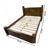 Cama de Casal Madeira 1,40m Mariana Imbuia