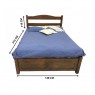 Cama de Casal Madeira 1,40m Malu Imbuia
