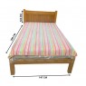 Cama de Casal de Madeira 1,40m Ripada Flórida