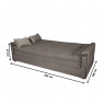 Sofá-Cama Nanda Suede Vermelho/Marrom