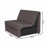 Sofá-Cama Malú Suede Marrom